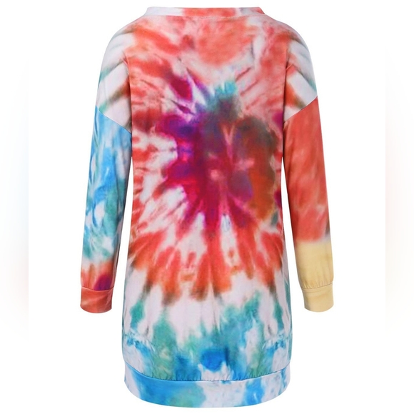 Calm Chaos Dress - Coral - Picture 4 of 5